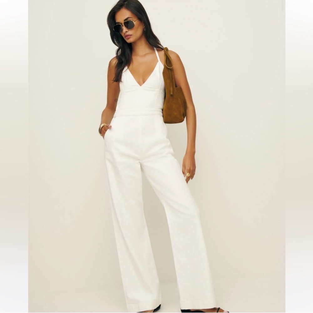 Reformation Lennon Denim Jumpsuit